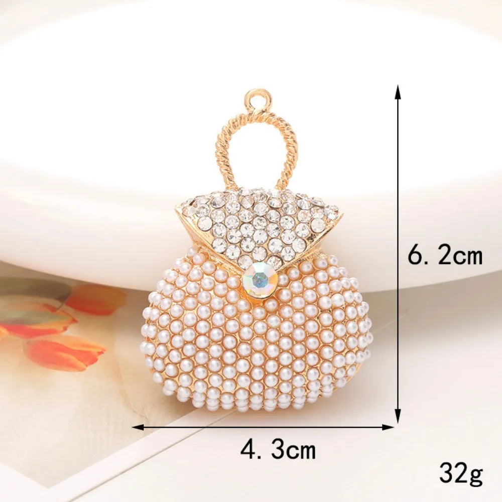 Pearl Beads Zircon Studded Key