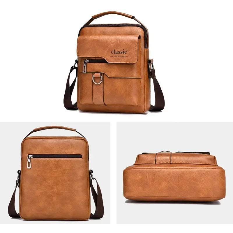 PU Leather Crossbody Tote Bag