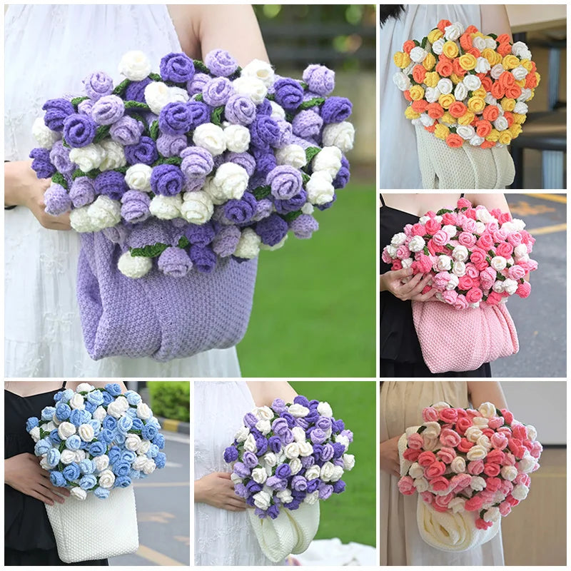 Rose Bouquet Crochet Blanket