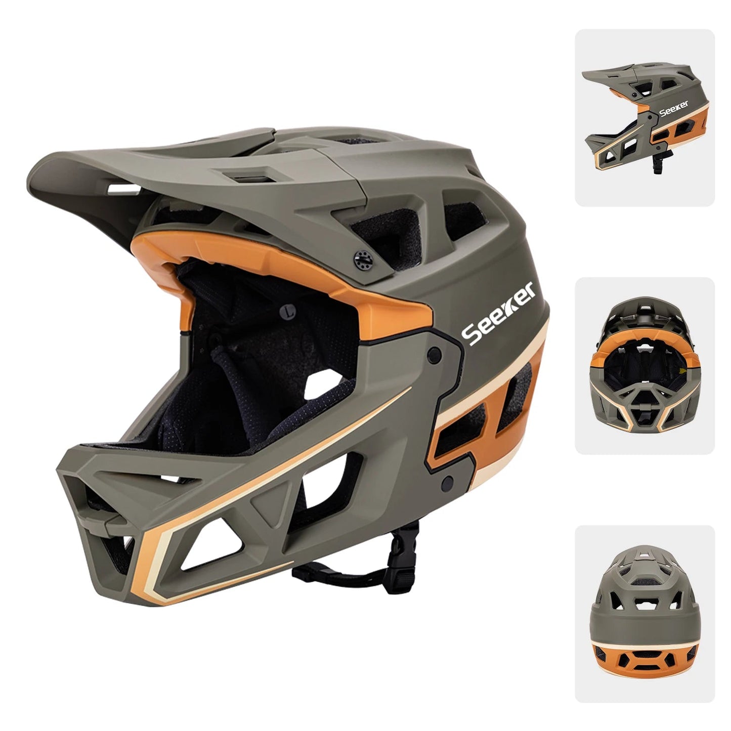 Integrated-Molding Off-Road Full Bike Helmet