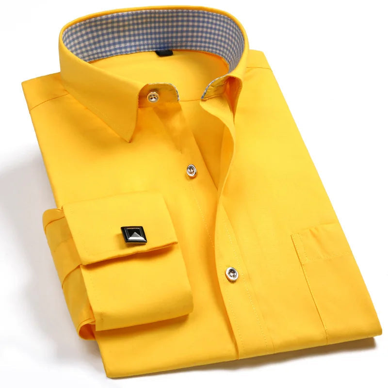 Formal Stand Collar Dress Shirt
