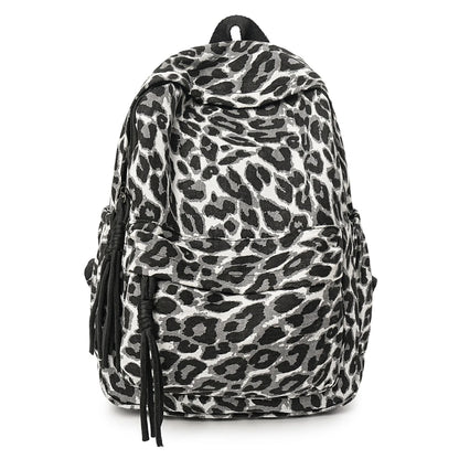 Leopard Print School Backpack