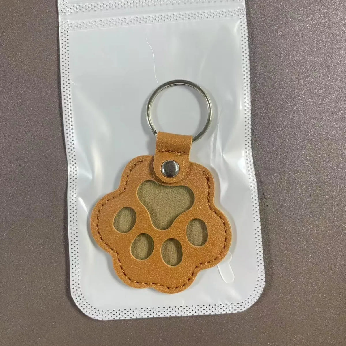 Dog Hair Collector Keychain Leather