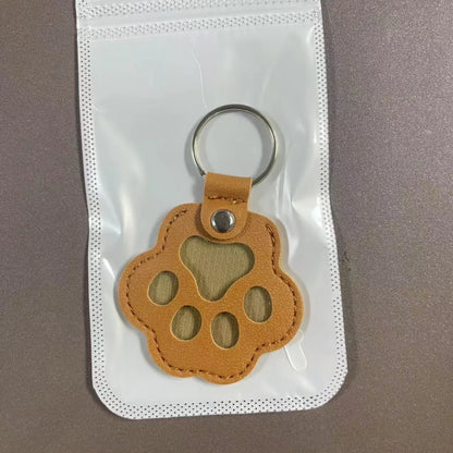 Dog Hair Collector Keychain Leather