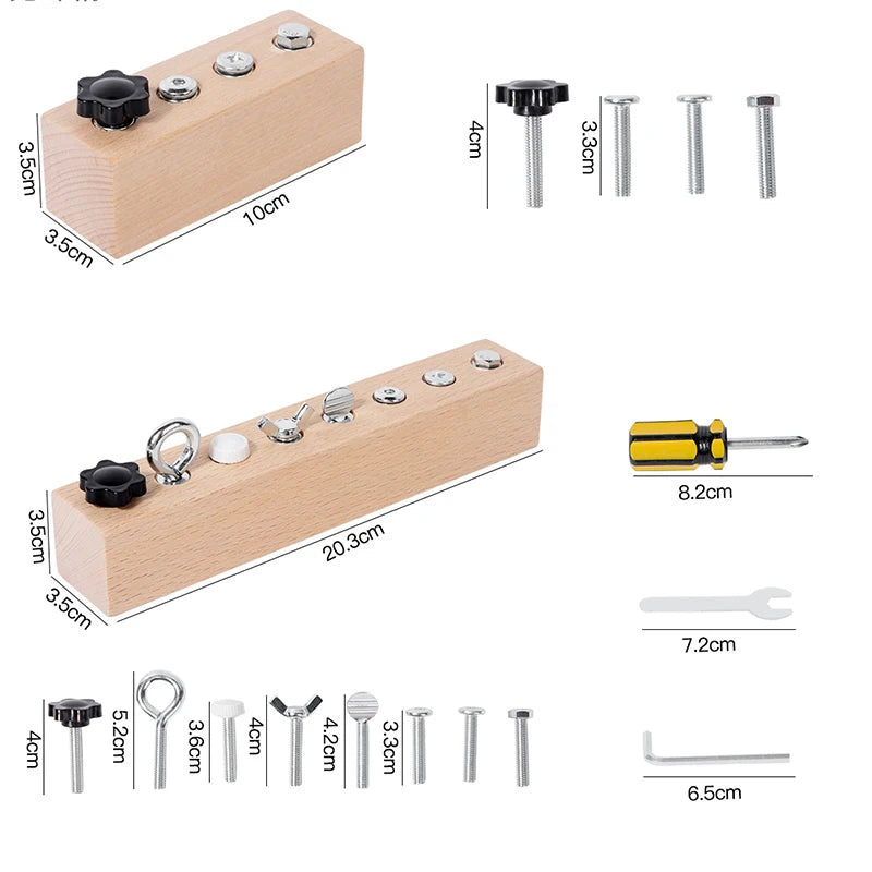 Wooden Screw Nut Toy