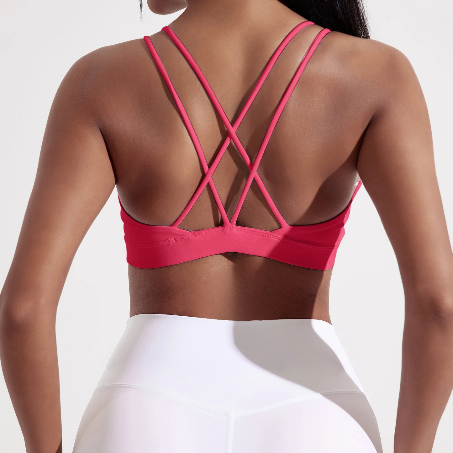 Cross-Front Padded Sports Bra