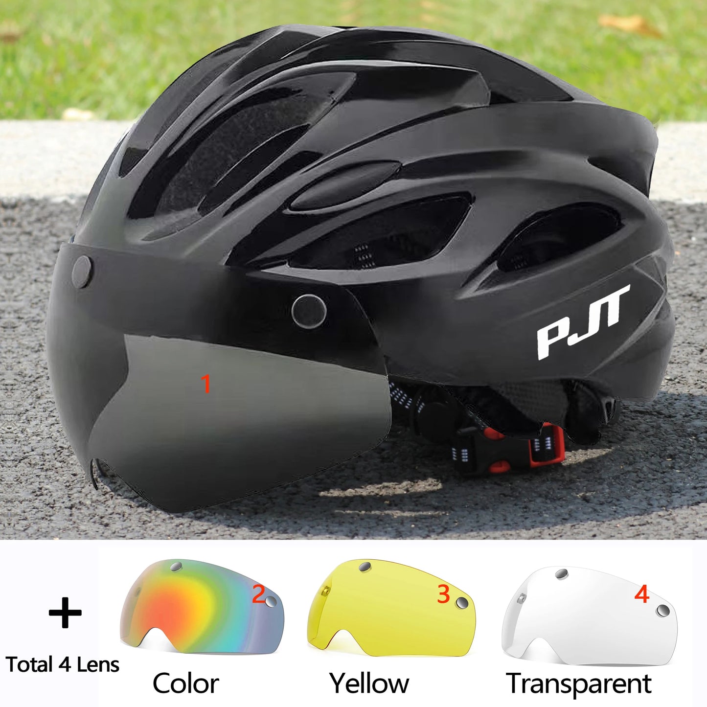 Magnetic Goggle PC Shell Bike Helmet