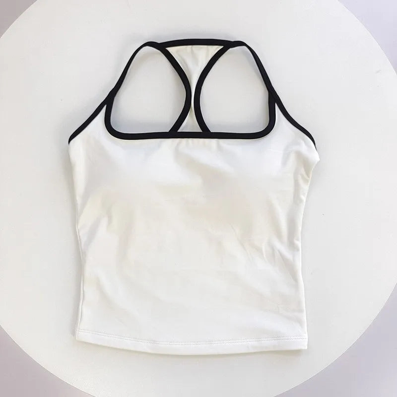 Thin-Strap Backless Yoga Tank