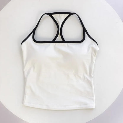 Thin-Strap Backless Yoga Tank