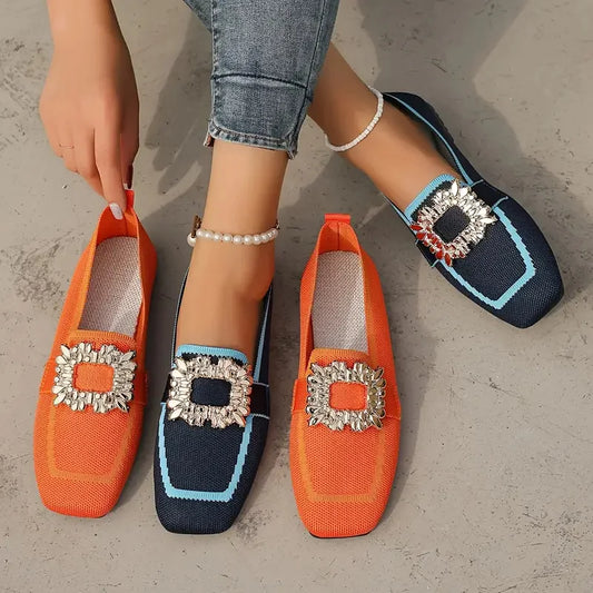 Women Comfortable Knitted Slip-on Shoes
