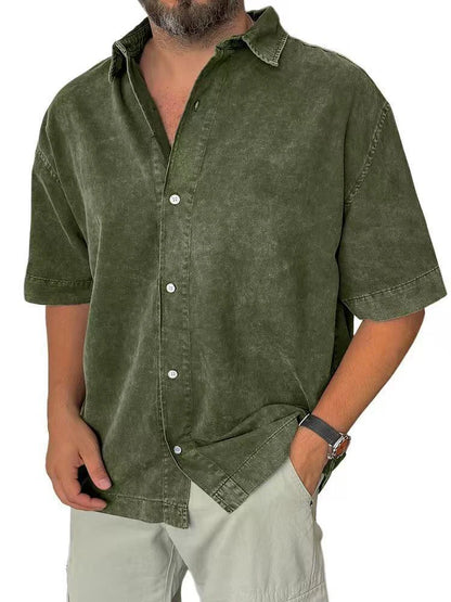 Solid Linen Casual Shirt