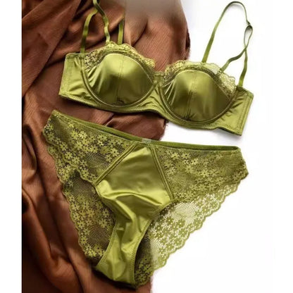 Ruffle Push Up Bra Set