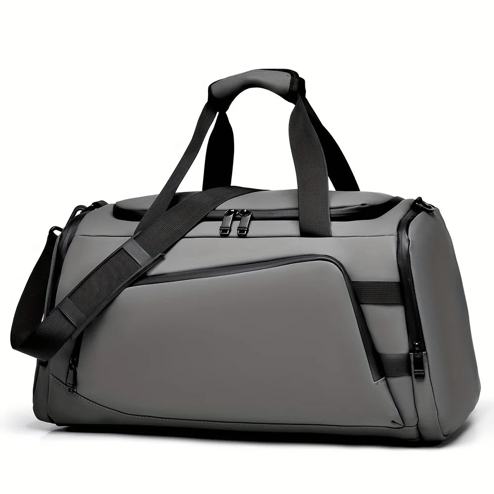 Nylon Duffel Bag with Shoe Compartment