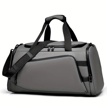 Nylon Duffel Bag with Shoe Compartment