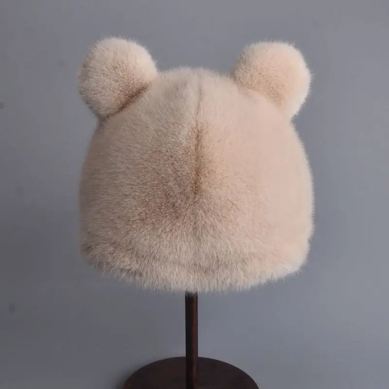 Winter Faux Mink Fur Beanie