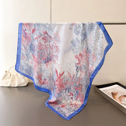 Silk Print Cat Headscarf