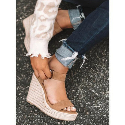 Peep Toe Wedge Sandals