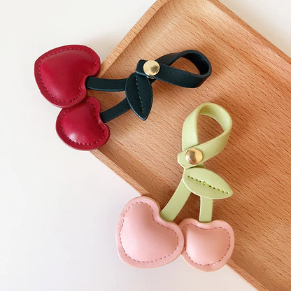 Cute 3D Peach Heart Cherry