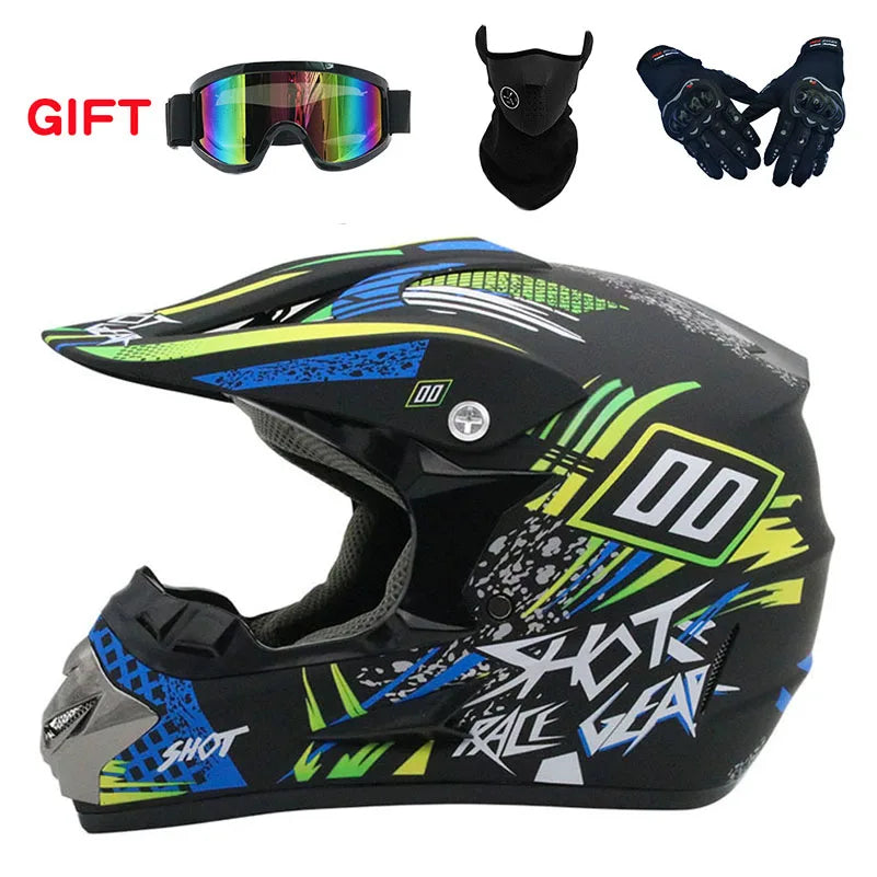 Flip-Up Off-Road Full-Face Helmet