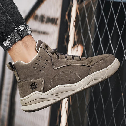 High-Top Motorcycle Ankle Boots