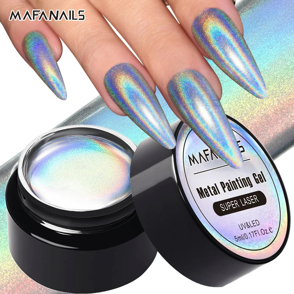 Metallic Chrome Nail Art Gel