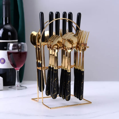 Metal Solid Tableware Set Stainless