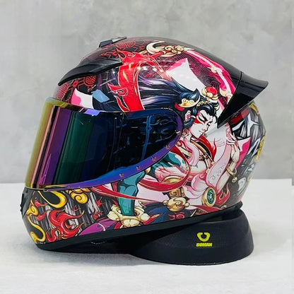 KEAZ Retro Vintage Full-Face Helmet