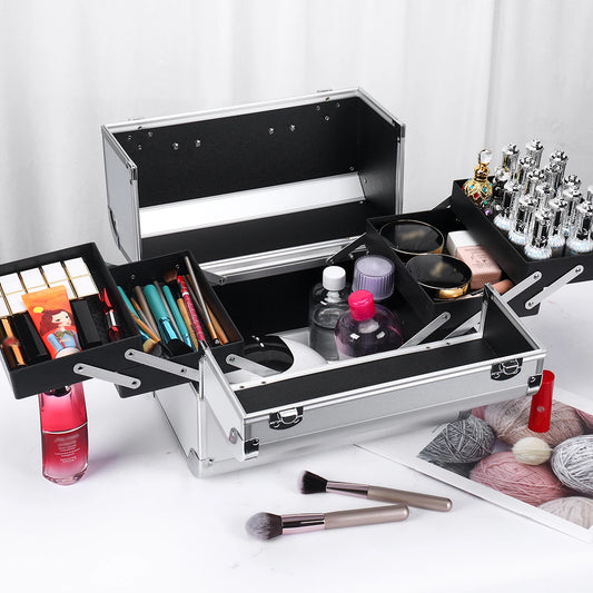 Aluminum Makeup Train Case
