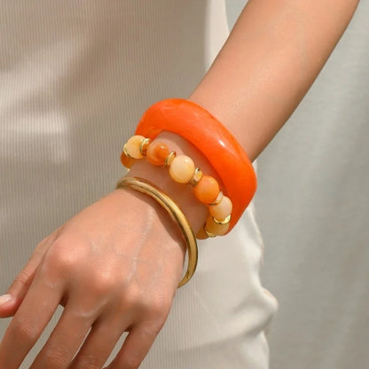 Chunky Resin Bangles Set