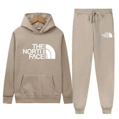 Unisex Two-Piece Hooded Tracksuit Set