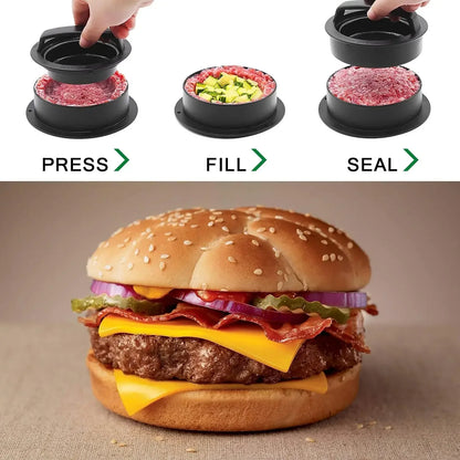 Plastic Kitchen Gadgets Round Hamburger