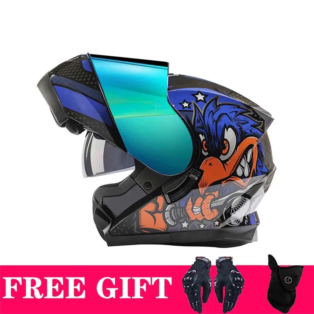 BLD-162 Double-Visor Flip-Up Helmet
