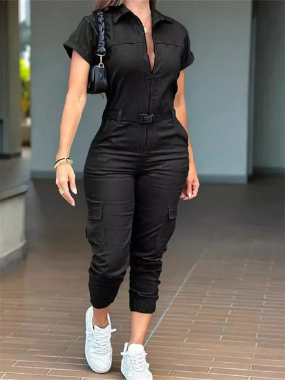 Sash Work Jumpsuit