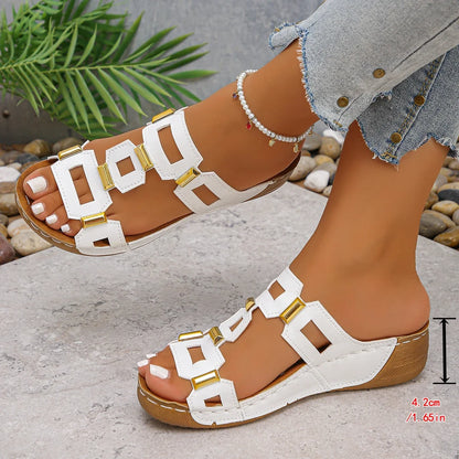 Roman Wedge Sandals