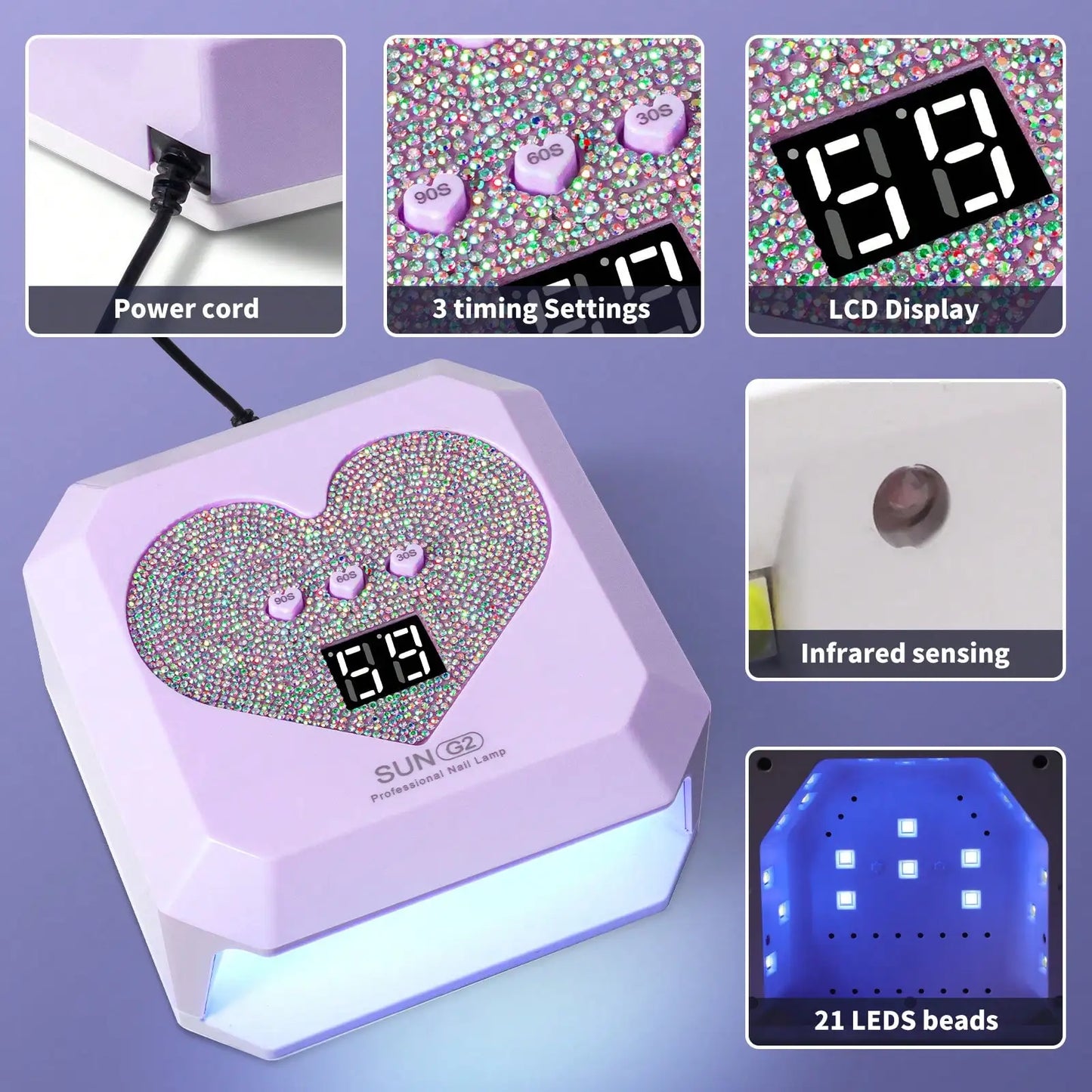 Pink USB Nail Dryer Lamp