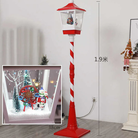 Christmas Music Snow Street Lights