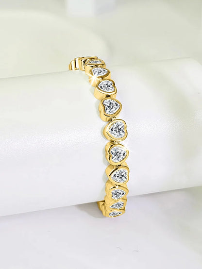 14K Gold Trendy Heart Wedding Bracelets