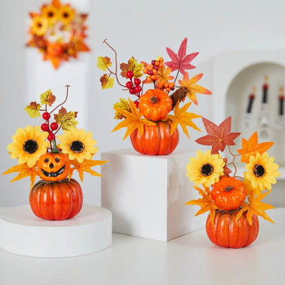 Autumn Theme Sunflower Maple Leaf Ornaments