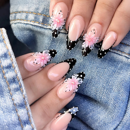 24Pcs French Ballerina Nail Tips