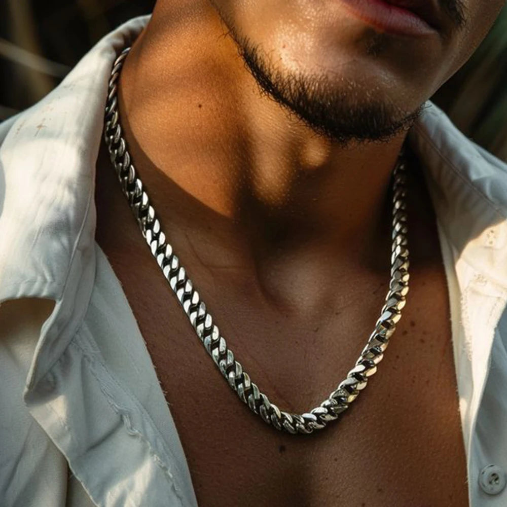 High Stainless Round Cuban Chain Daily