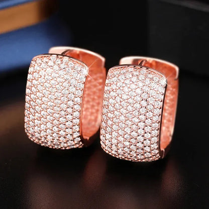 Cubic Zirconia Hoop Earrings