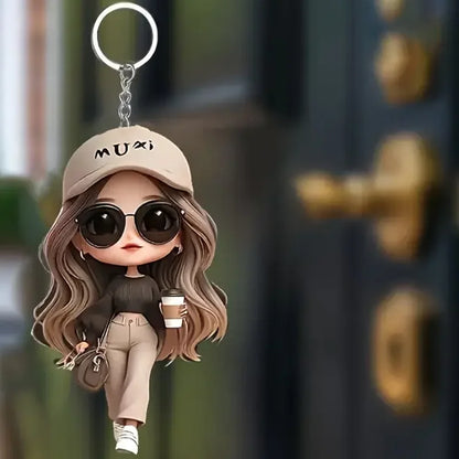 Cute Acrylic Keychain 2D Flat