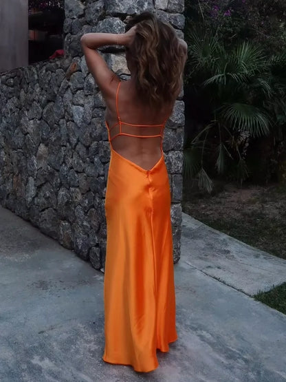 Black Backless Long Dress