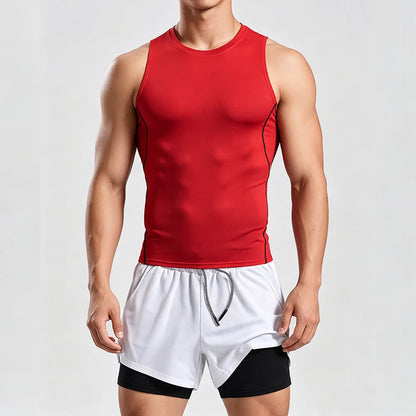 Compression Double-Layer Vest Shorts Set