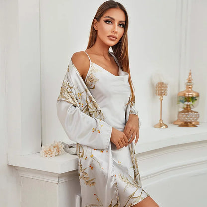 Printed Robe Set
