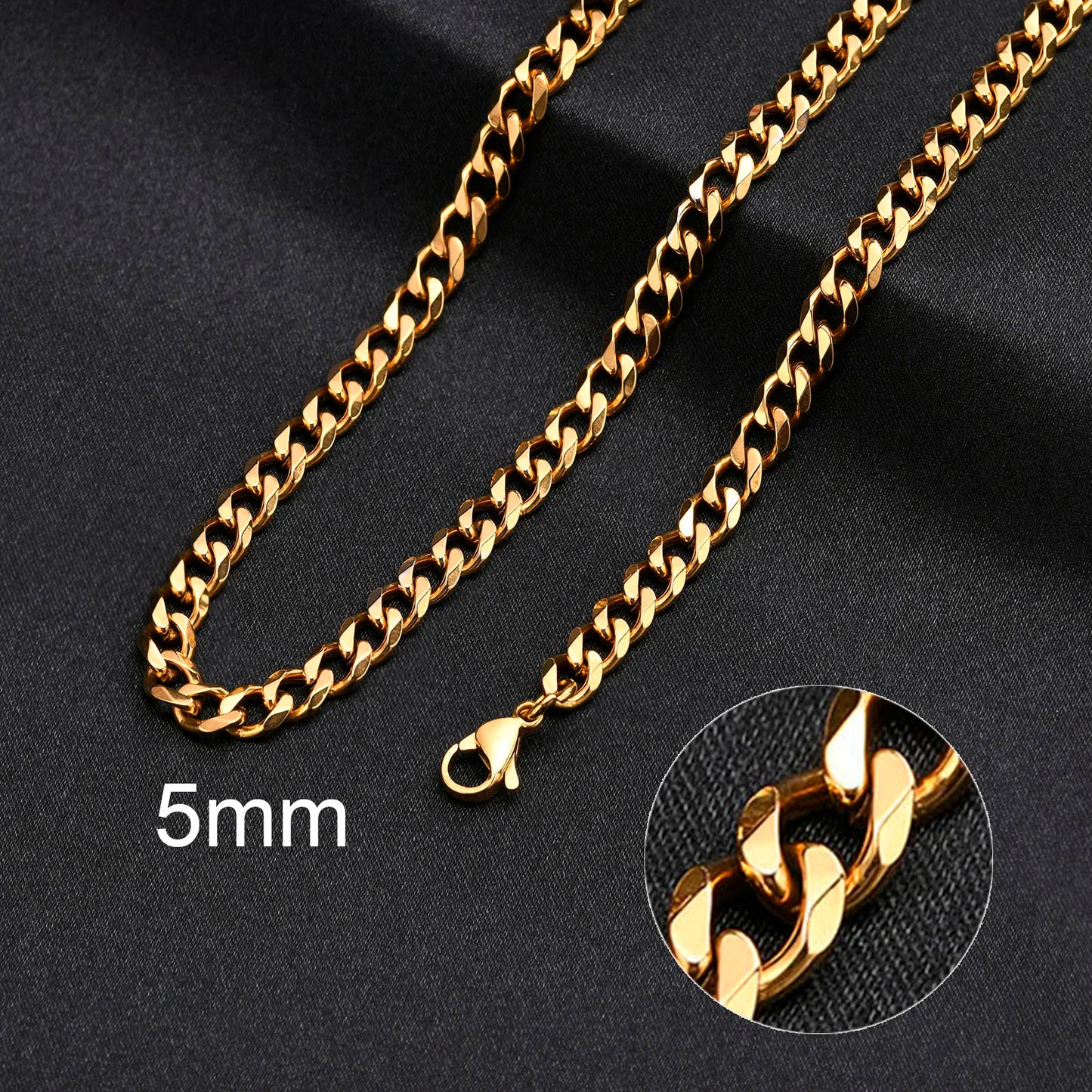 Metal Round Stainless Cuban Chain Party