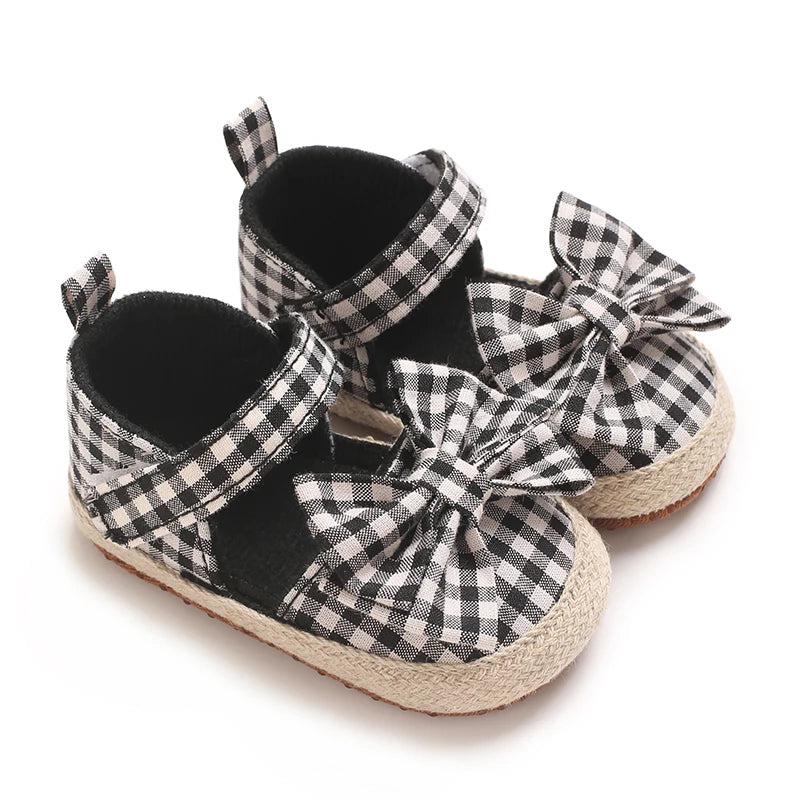 Lattice Bow Baby Shoes