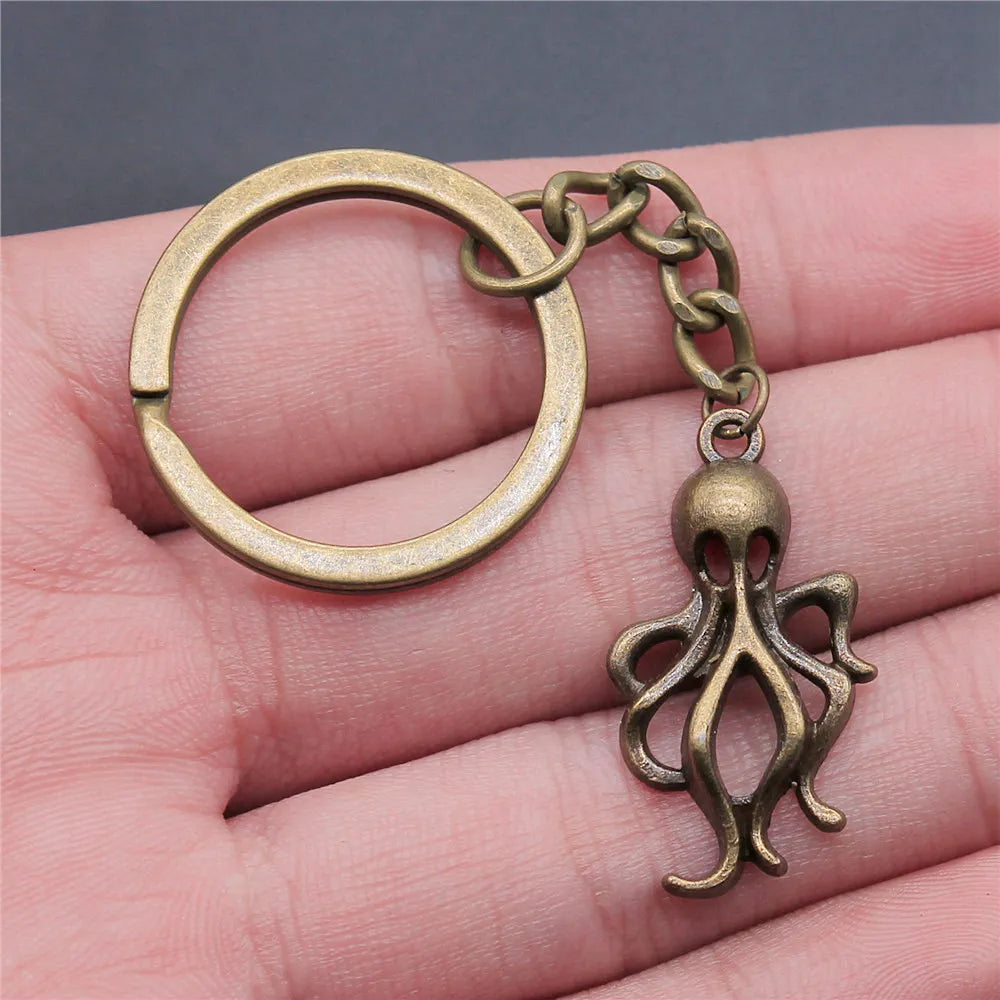 Seahorse Octopus Mermaid Keychains Nail