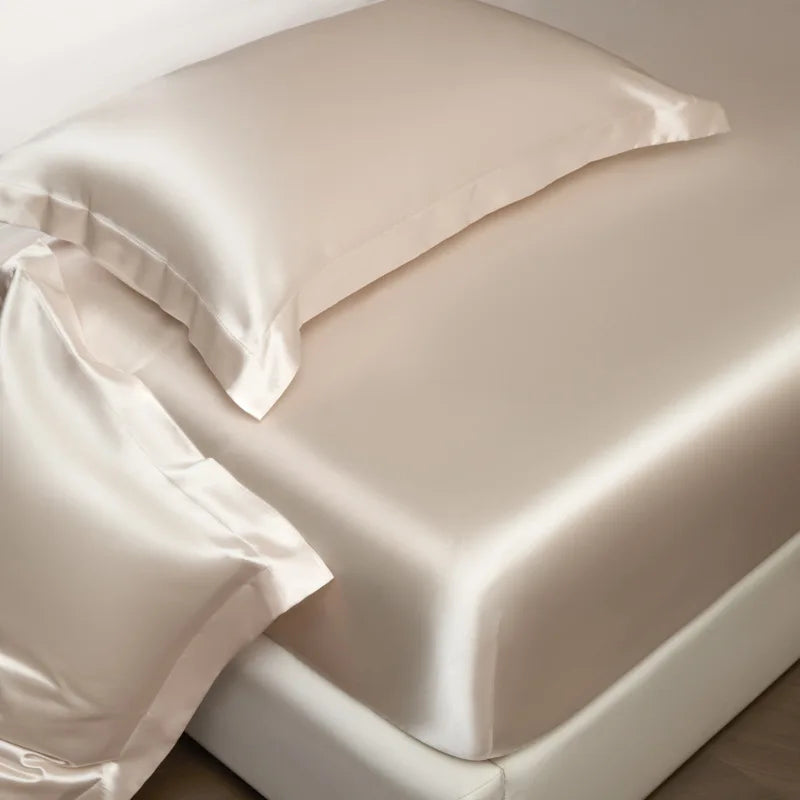3-Piece Luxury Mulberry Silk Bed Sheet Set