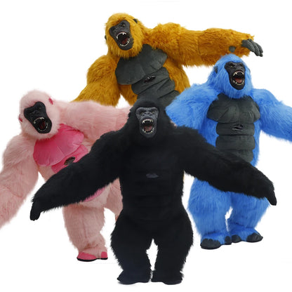 Inflatable Plush Gorilla Costume